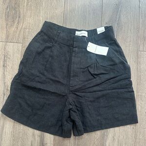 Abercrombie Black Linen Shorts Size XS NWT